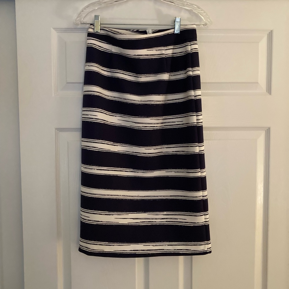 Zara blue and white midi skirt!